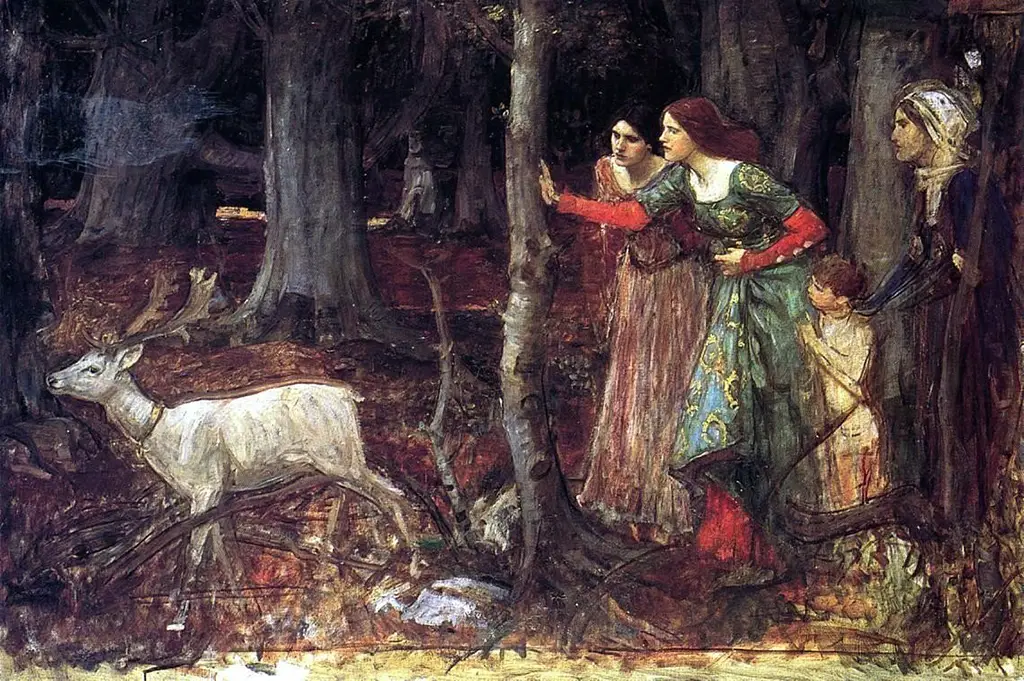 The Mystic Wood in Detail John William Waterhouse